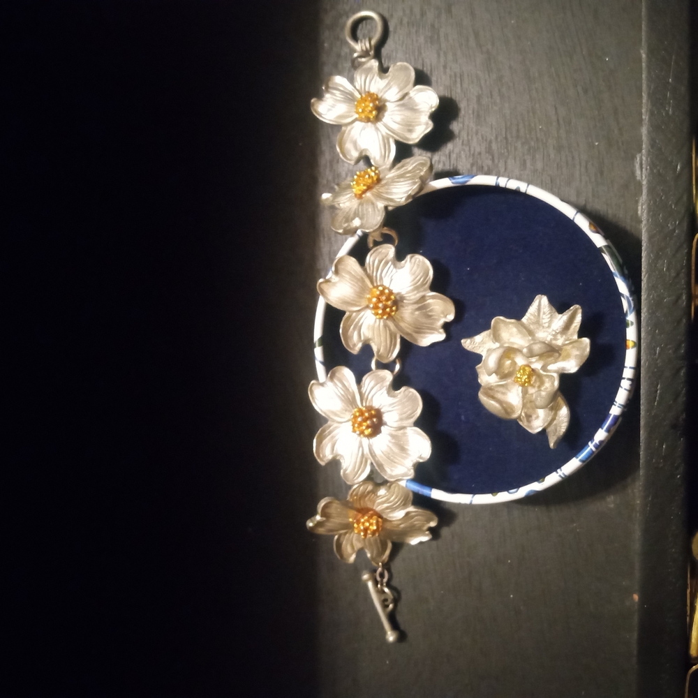 Floral Silver Bracelet
